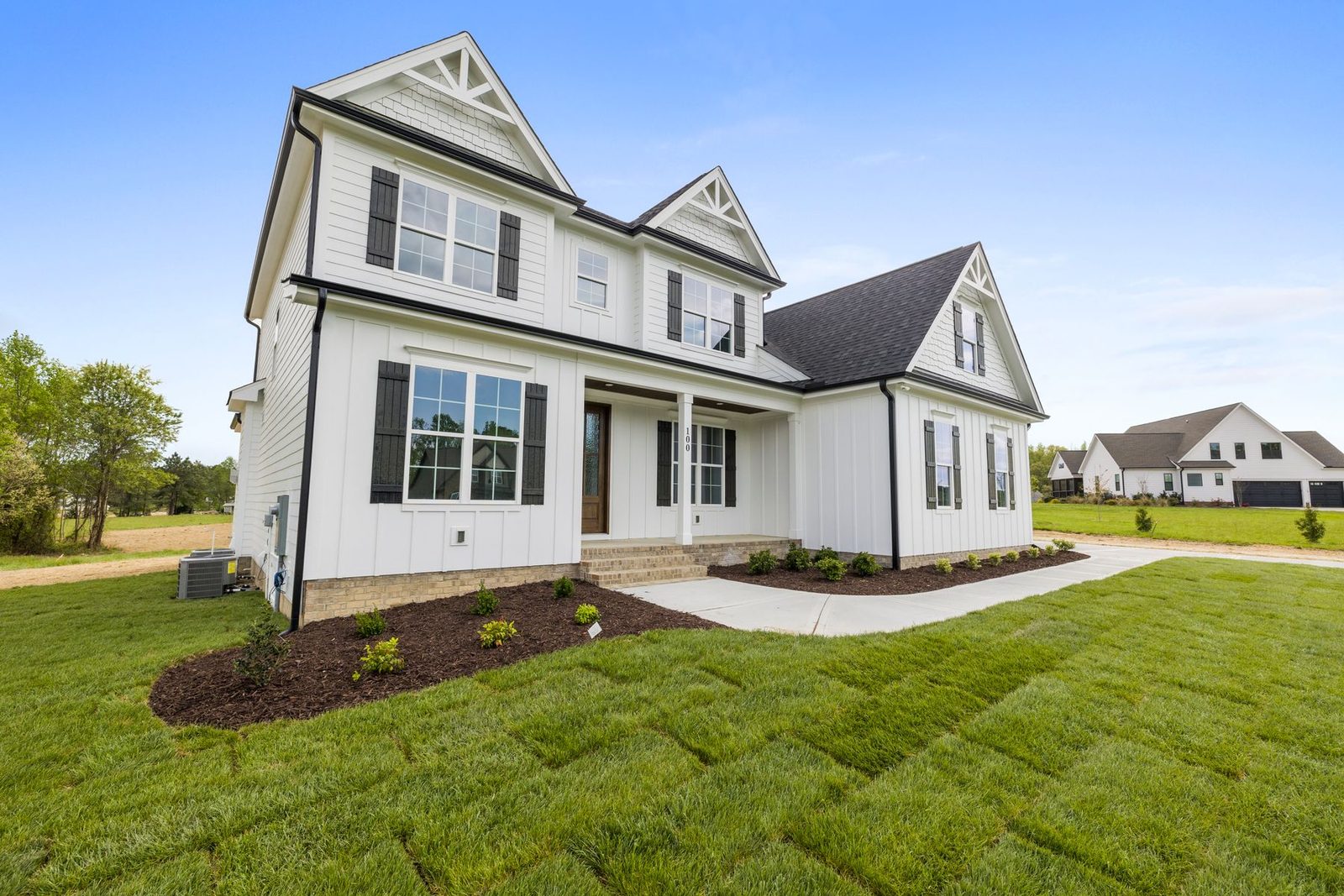 Example of a modern custom home exterior